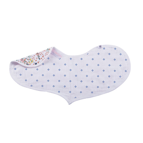 Heart Bib 2PK | Bamboo Muslin - Wildflowers -3