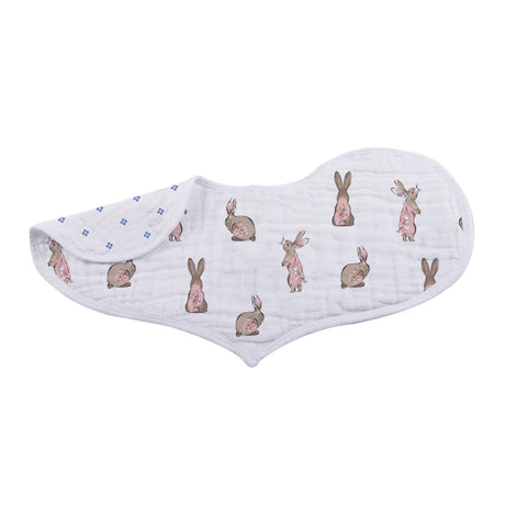 Heart Bib 2PK | Bamboo Muslin - Wildflowers -2