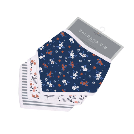 Bandana Bibs 3PK | Blooms - Bamboo Muslin-0