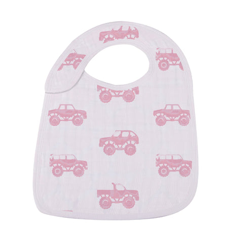 Pretty In Pink Bamboo Snap Bibs 3PK-4
