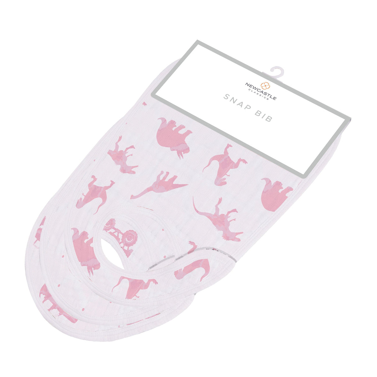 Pretty In Pink Bamboo Snap Bibs 3PK-0