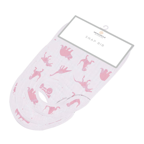 Pretty In Pink Bamboo Snap Bibs 3PK-0