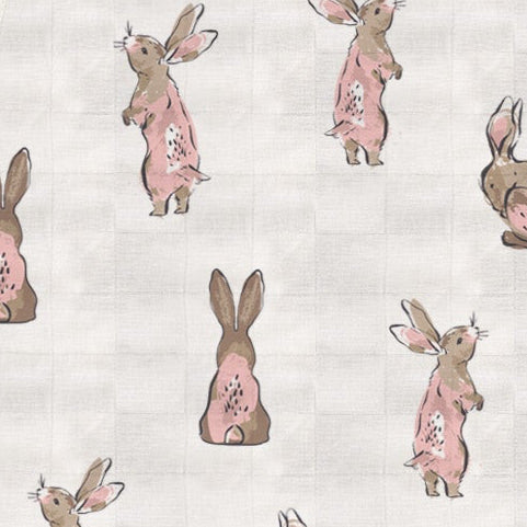 Powder Pink Bunnies Bamboo Sleep Sack-0