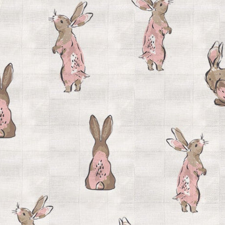 Powder Pink Bunnies Bamboo Sleep Sack-0