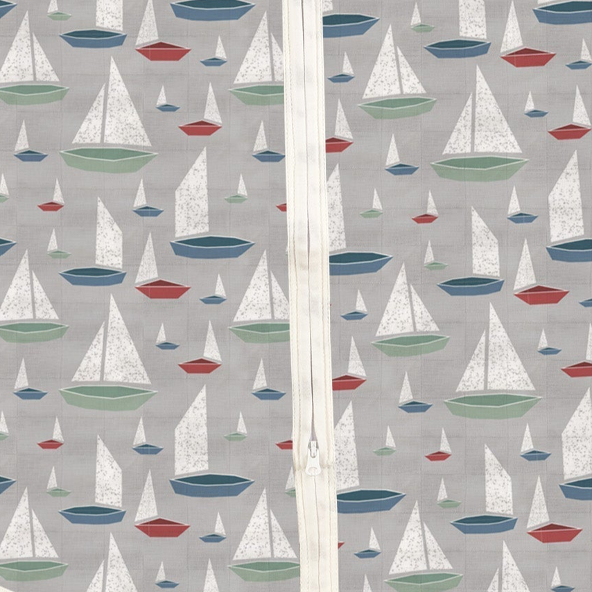 Baby Sleep Sack | Bamboo Muslin - Sailboats - Sumiye Co