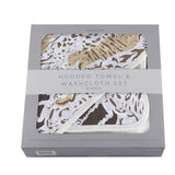 Animal Print Bamboo Hooded Towel and Washcloth Set-4