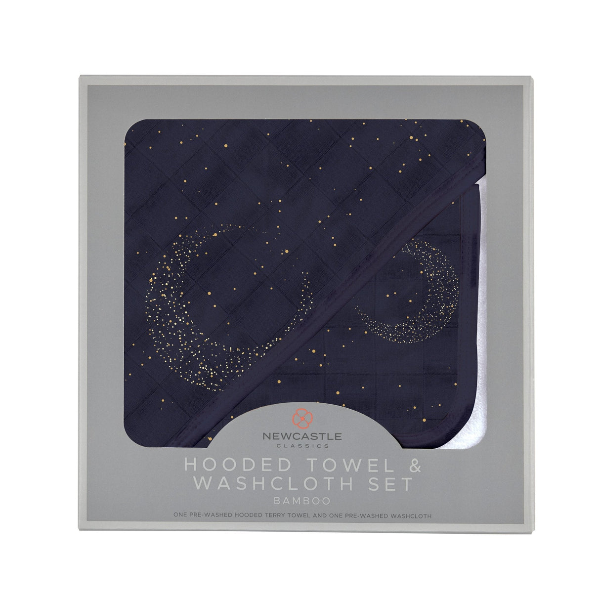 Midnight Moon Bamboo Hooded Towel and Washcloth Set-0