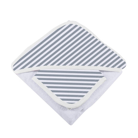 Finley Stripe Bamboo Hooded Towel and Washcloth Set-4