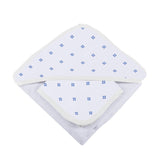 Periwinkle Diamond Polka Dot Bamboo Hooded Towel and Washcloth Set-4