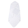 Periwinkle Diamond Polka Dot Bamboo Hooded Towel and Washcloth Set-0