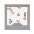 Powder Pink Bunnies Bamboo Hooded Towel and Washcloth Set-0