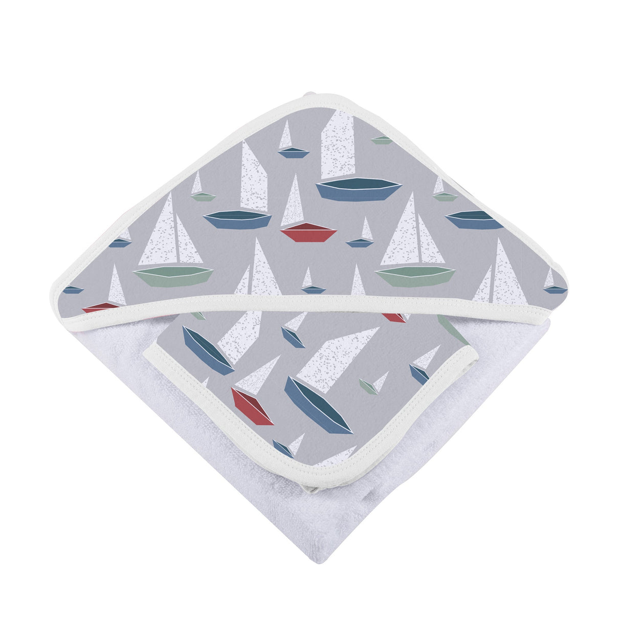 Marina Sailboats Bamboo Hooded Towel and Washcloth Set-4