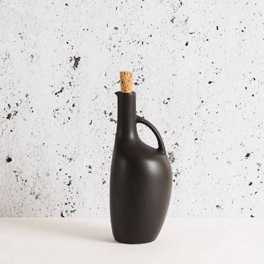 Gharyan Stoneware Olive Oil Bottle - Canard 34oz | Tunisia