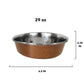 Striped Deluxe Dog Bowl - Stainless Steel - Brown - 29 oz-1