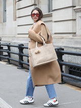 Gift & Market Tote Bag | Pompom (11” H x 15”W x 7.5”D)-1