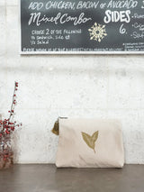 Hand Screen Printed Cotton Canvas Pouch - Nature-2