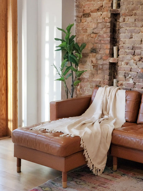 Artisanal Handwoven Cotton Throw Blanket-2