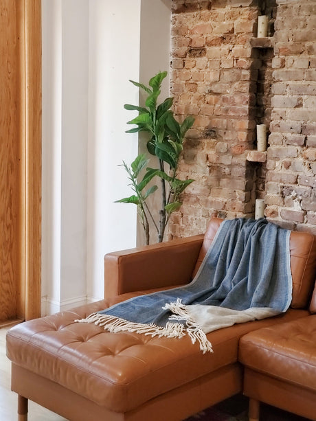 Artisanal Handwoven Cotton Throw Blanket-3