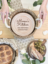 Bread Warmer & Basket Gift Set with Tea Towel - Mom Round-1