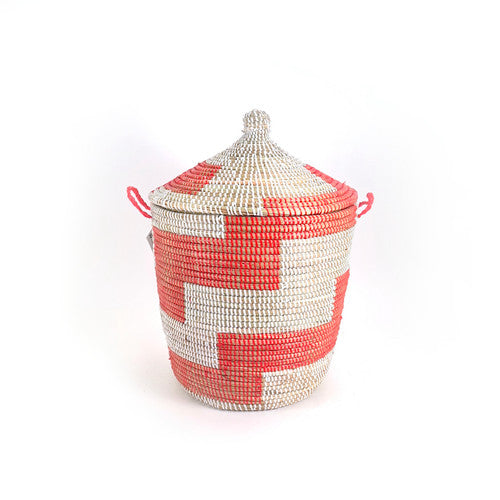 Medium Storage Basket - Red Stripe