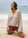 Sade Top - Burgundy Stripes - Sumiye Co