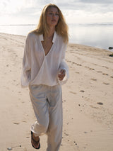 Sade Top - White Stripes - Sumiye Co