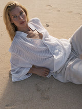 Sade Top - White Stripes - Sumiye Co