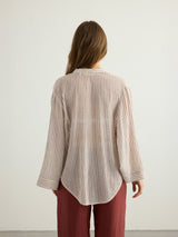 Sade Top - Burgundy Stripes - Sumiye Co