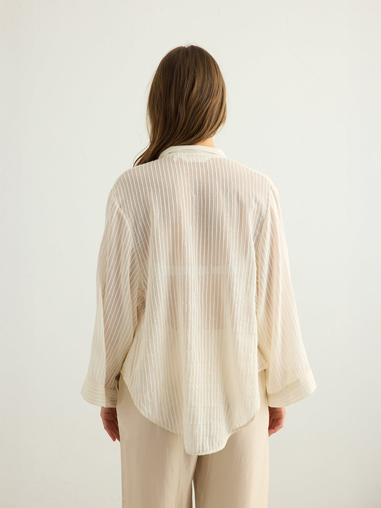 Sade Top - White Stripes - Sumiye Co