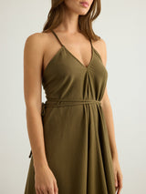 Sage Maxi Dress - Khaki Green - Sumiye Co