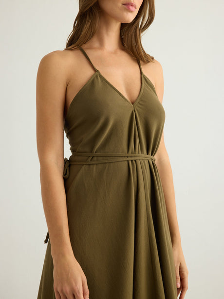 Sage Maxi Dress - Khaki Green - Sumiye Co
