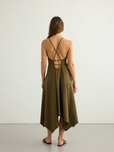 Sage Maxi Dress - Khaki Green - Sumiye Co