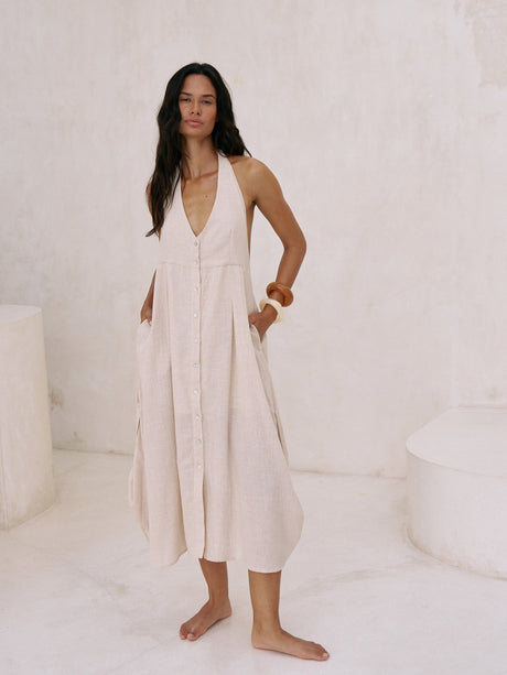 Sahara Sun Maxi Dress - Natural - Sumiye Co