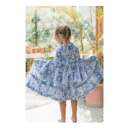 Girls Dress | Blue Floral