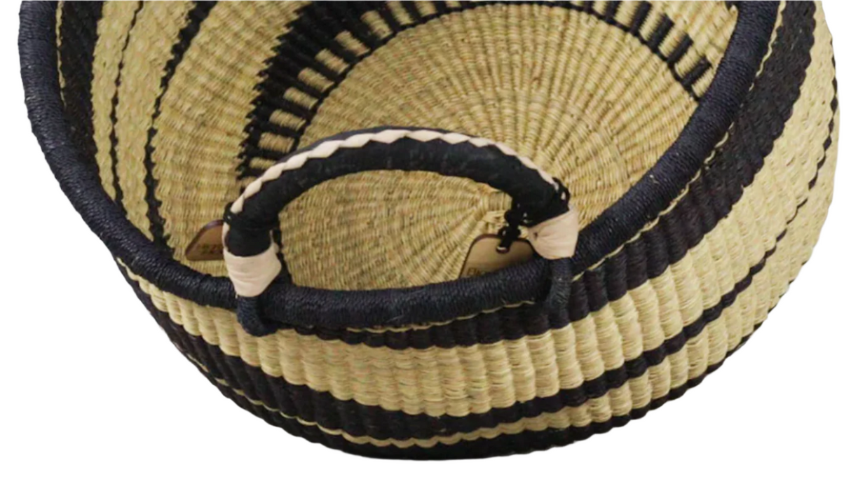 Bolga Baskets Large Round Two Handle | Ghana - Sumiye Co