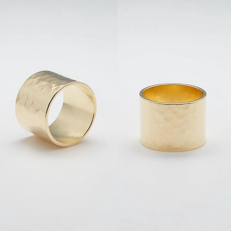Hammered Wide Ring - Sumiye Co