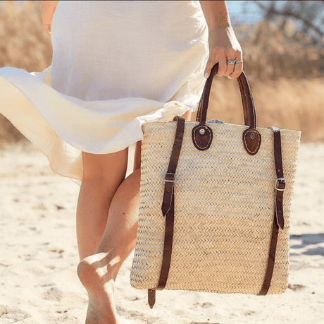 Moroccan Shopping Basket Backpack - Sumiye Co