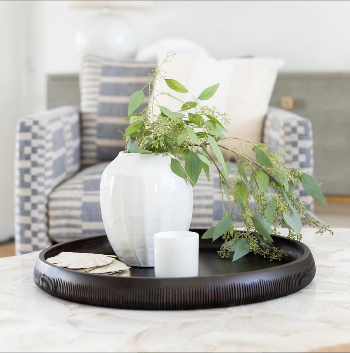 Hand-Carved Mango Wood Large Tray