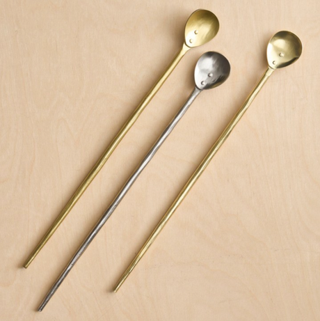 Forge Brass Tasting Spoons - Set of 3 - Sumiye Co