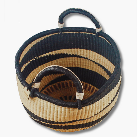 Bolga Baskets Large Round Two Handle | Ghana