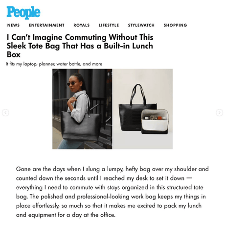 The Tote - Black Croc | Designer Lunch Bags & Totes - Sumiye Co
