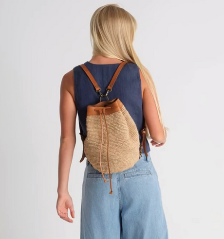 Transito Woven Mini Backpack - Natural - Sumiye Co