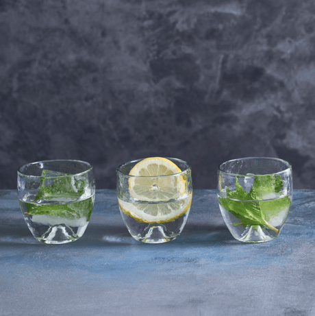 Pebbled Punt Glasses - Set of 4 - Sumiye Co