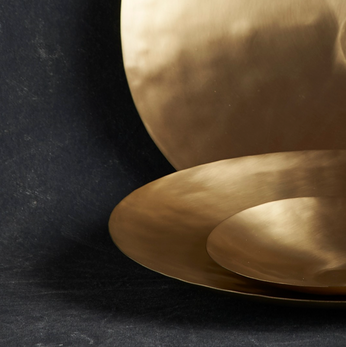 Brass Plates Extra Small Set of 6