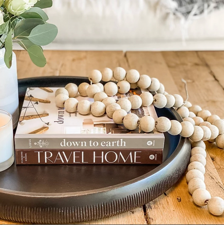 Hand-Carved Mango Wood Large Tray - Sumiye Co