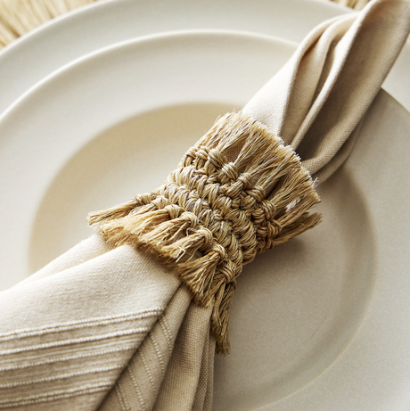 Fringes Napkin Ring - Set of 4 - Sumiye Co