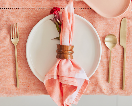Peachy Watercolor Table Napkins (Set of 4) - Sumiye Co