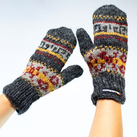 Yeti Mitten Grey/Mustard - Sumiye Co