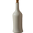 White ceramic bottle with a cork on a white background