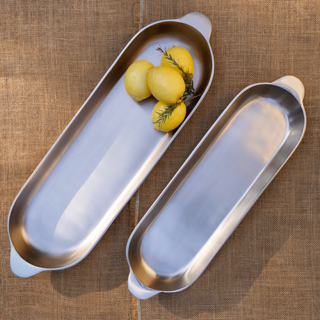 Nickel Long Trays Set of 2